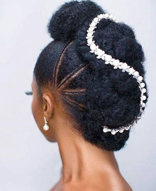 coiffure mariage cheveux crépus