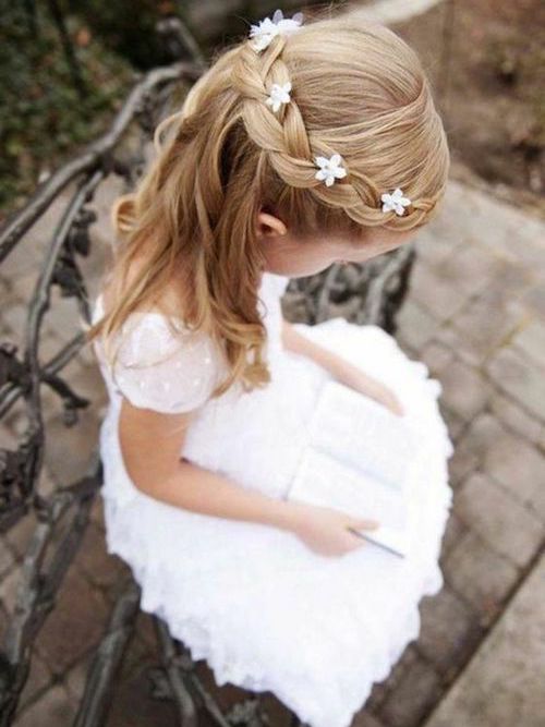 idée coiffure petite fille mariage 