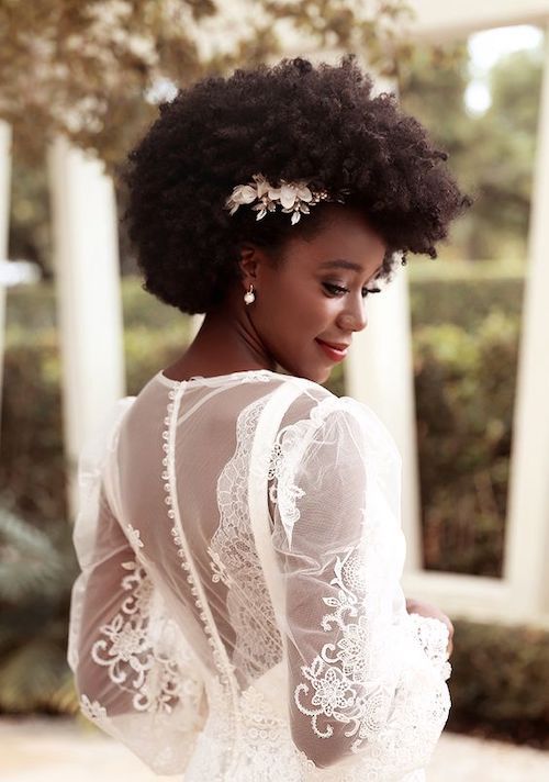coiffure afro mariage