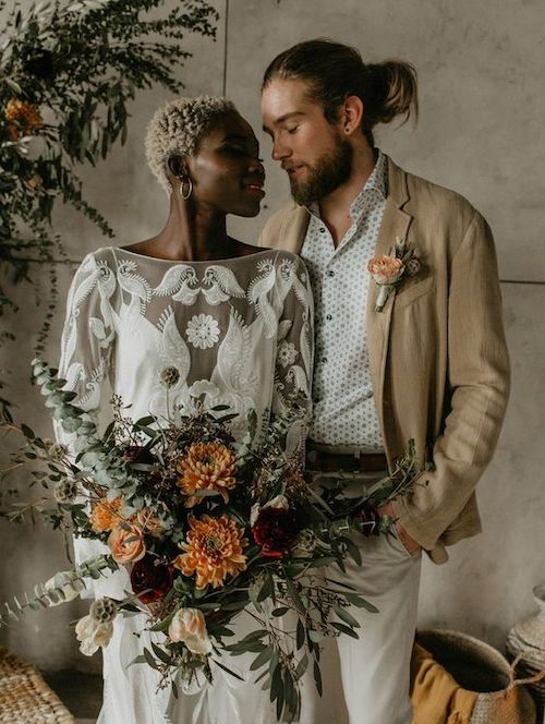 coiffure mariage cheveux crépus 