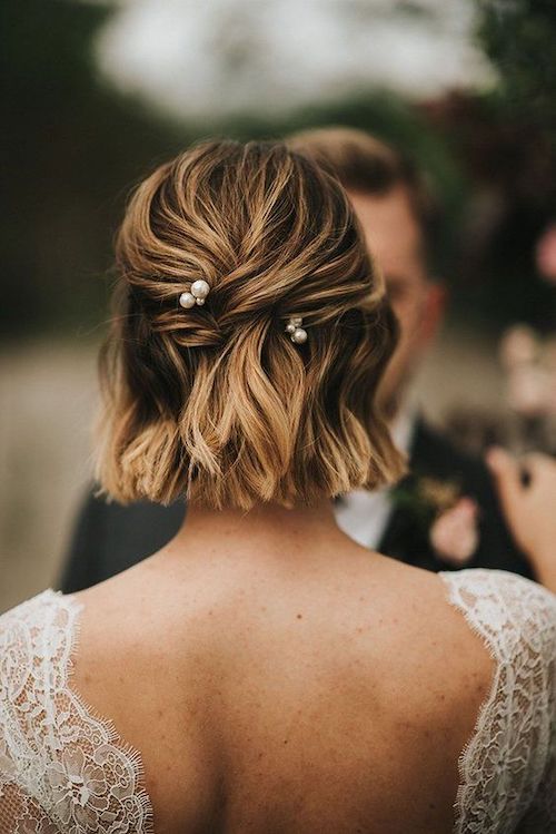 coiffure mariage carré court 