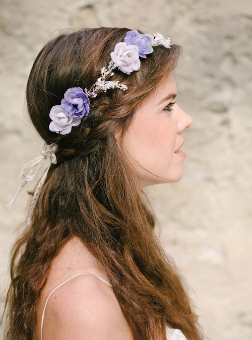 couronne de fleurs mariage accessoire coiffure mariage