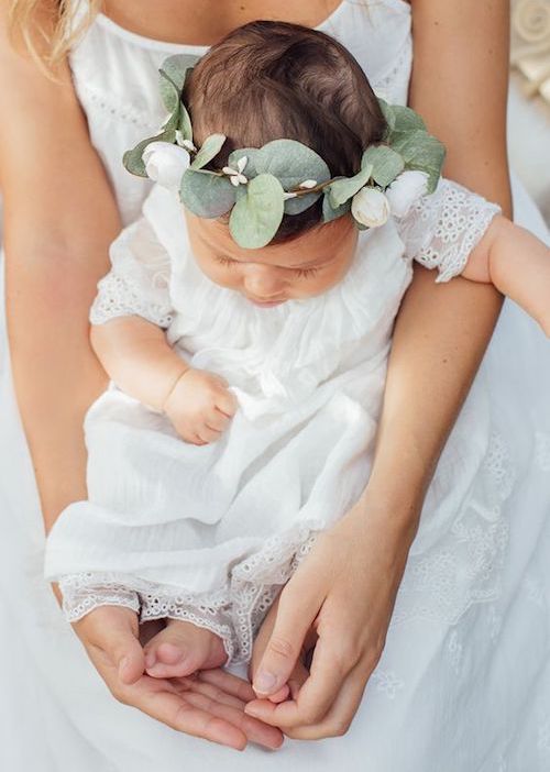 couronne fleur bébé mariage 