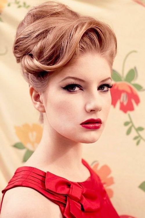 coiffure vintage mariage rétro