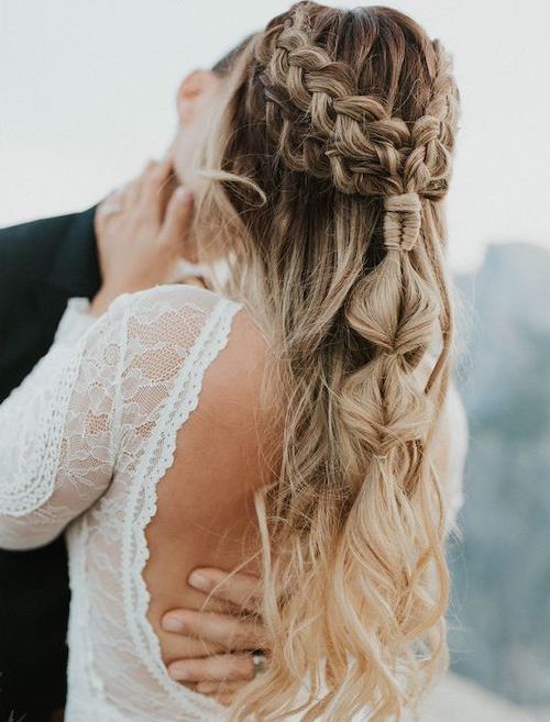 coiffure cheveux longs mariage, tendance coiffure mariée 