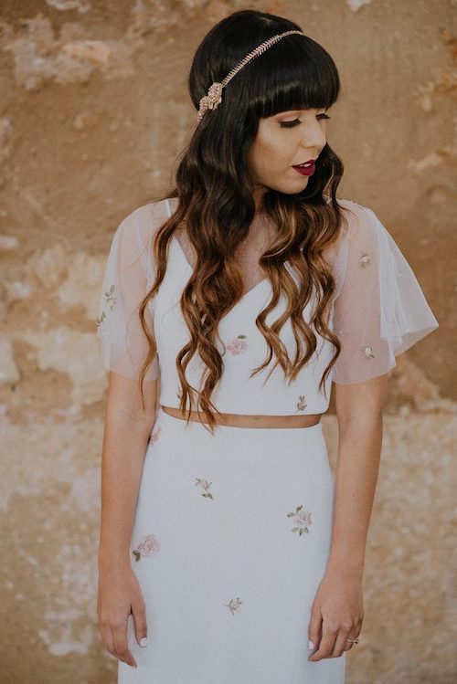 coiffure mariée avec frange