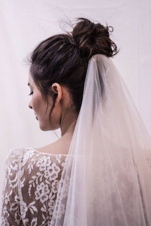 chignon haut mariage