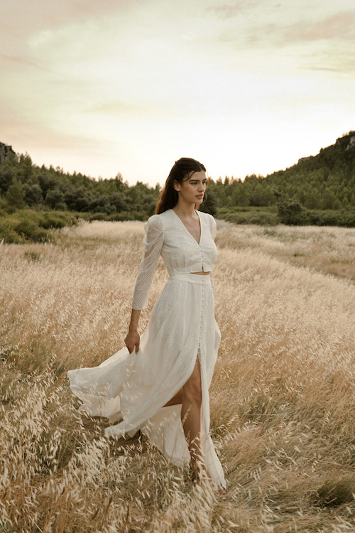 robe de mariée deux pièces