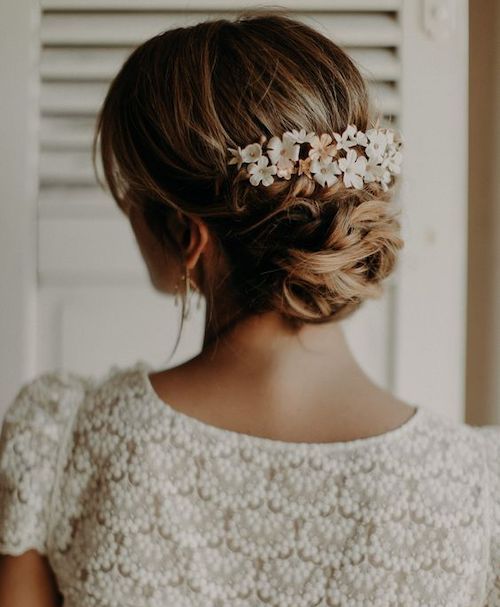 coiffure champêtre mariage