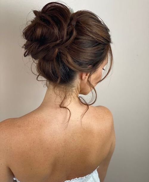 chignon haut mariage