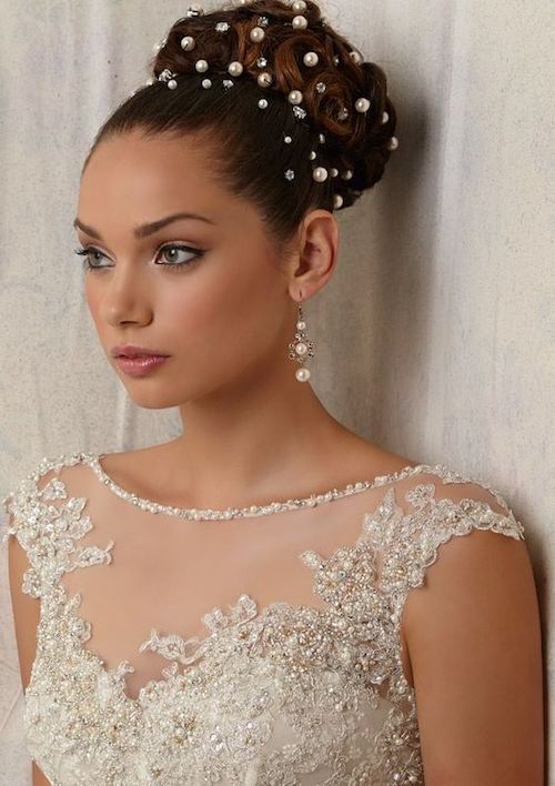 chignon haut mariage