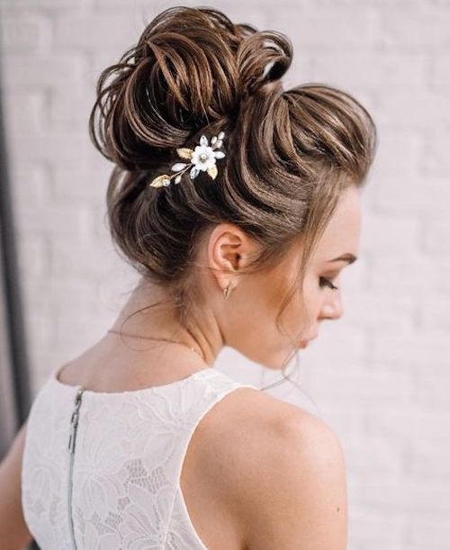 chignon haut mariage