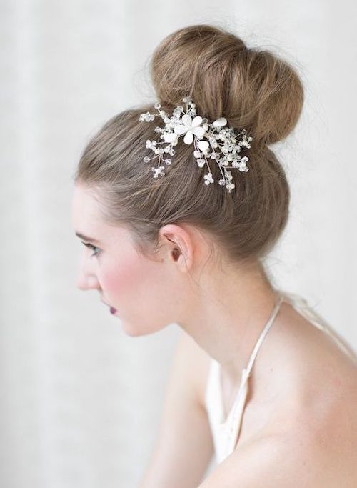 chignon haut mariage