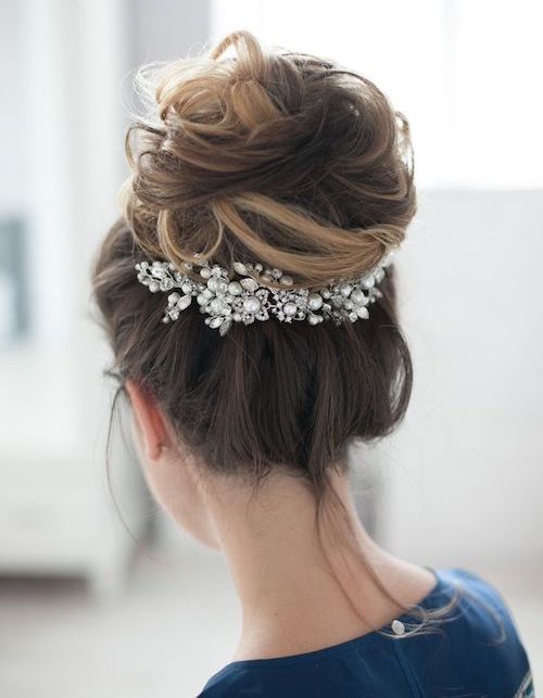 chignon haut mariage