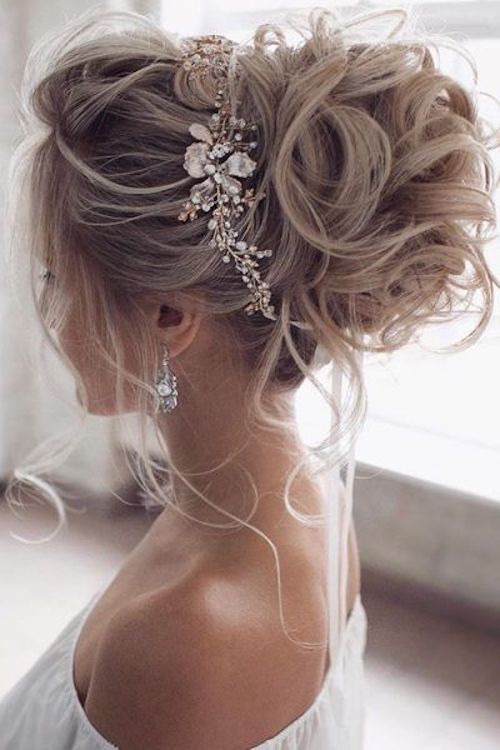 chignon haut mariage