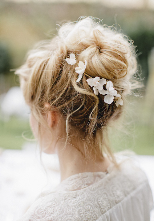 chignon haut mariage