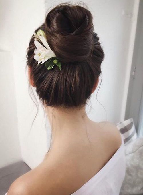 chignon haut mariage