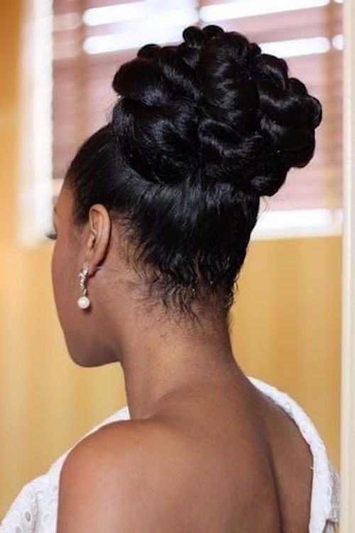 chignon haut mariage