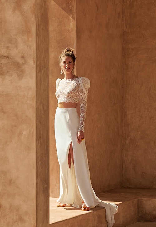 Robe mariée crop top hotsell