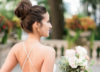 chignon haut mariage