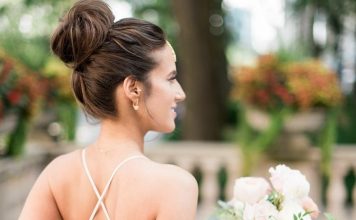 chignon haut mariage