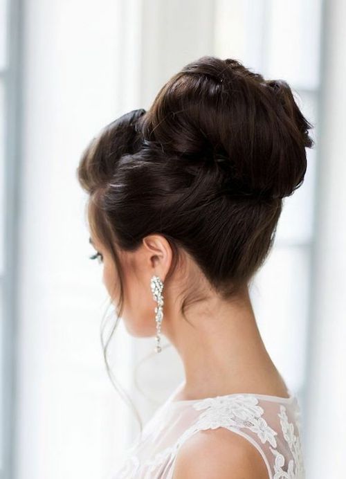 chignon haut mariage