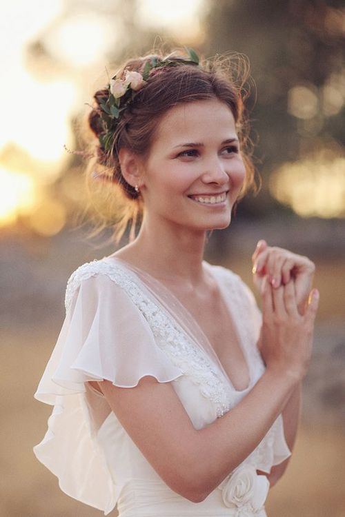 coiffure champêtre mariage