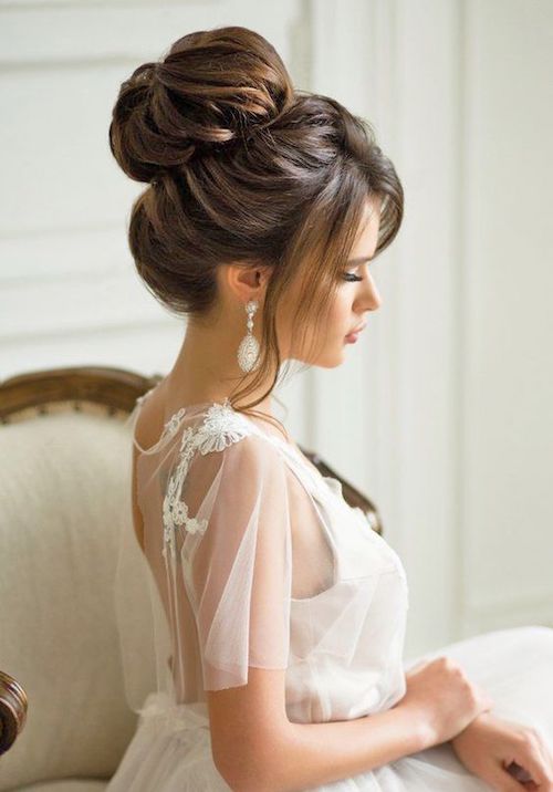 chignon haut mariage