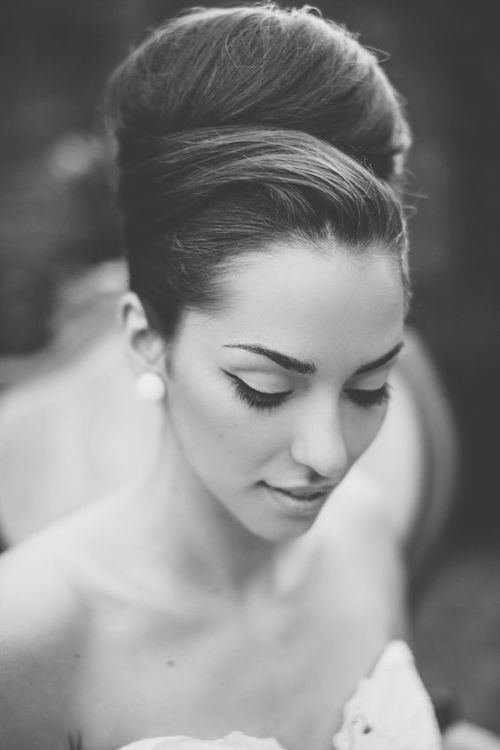 chignon haut mariage