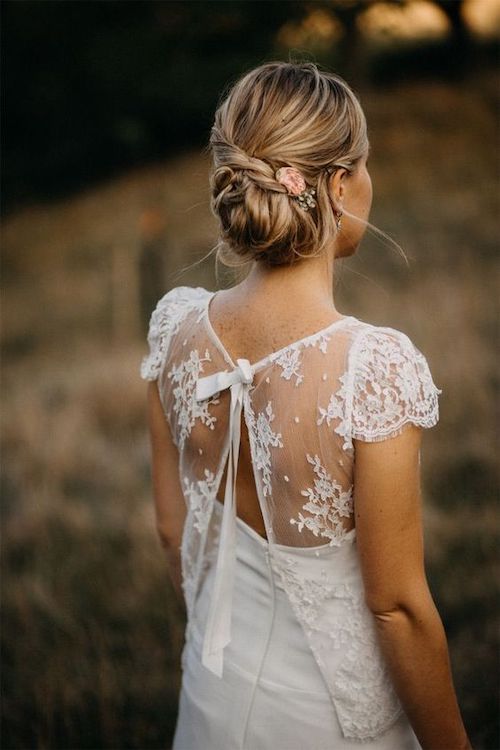 coiffure champêtre mariage