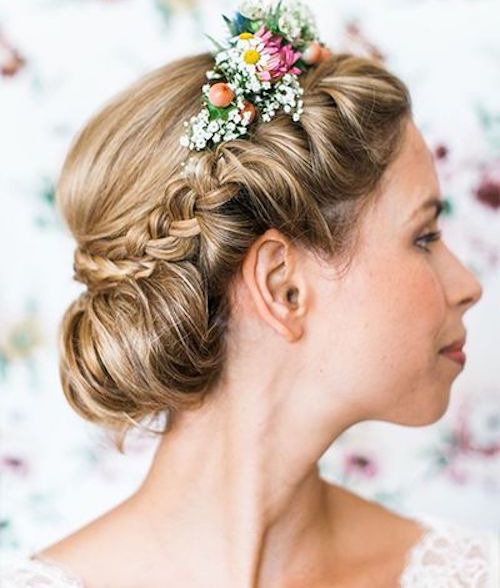 chignon tressé mariage