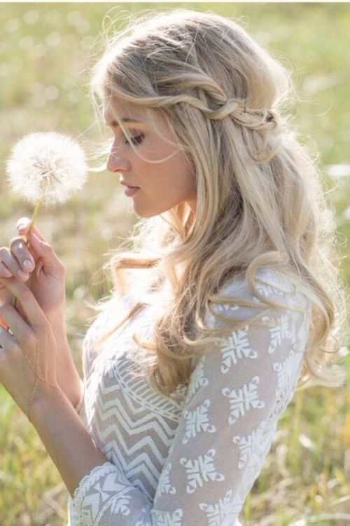 coiffure mariage cheveux lâchés 