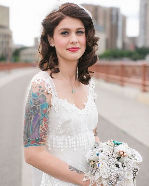 coiffure mariage cheveux lâchés 