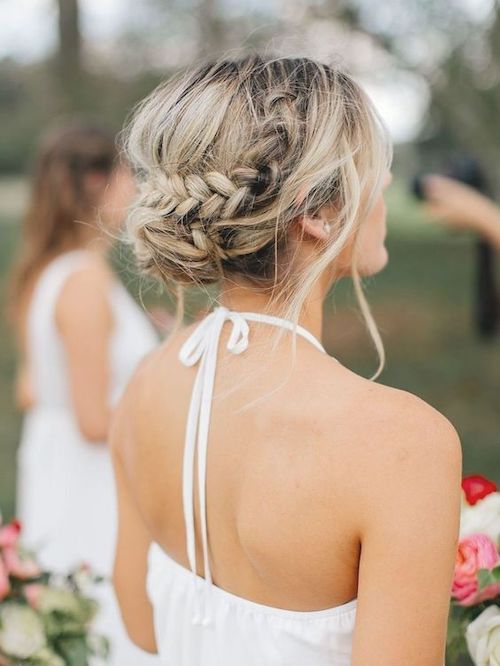 chignon tressé mariage