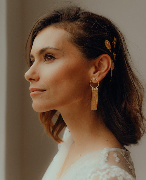 coiffure mariage cheveux lâchés 