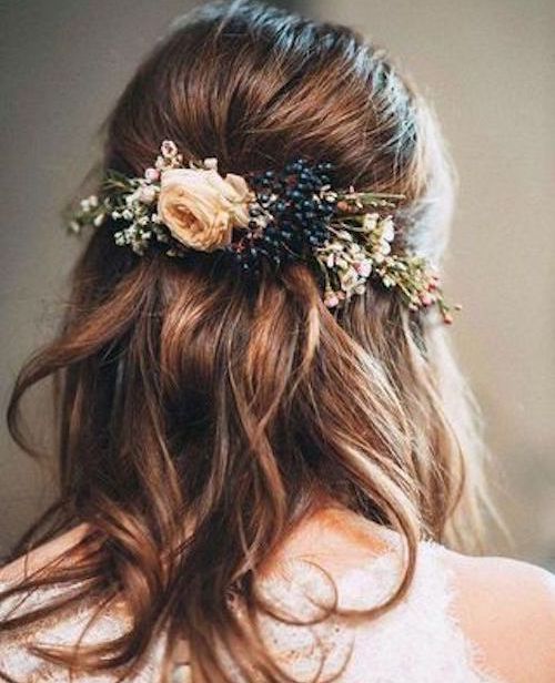 coiffure mariage cheveux lâchés 