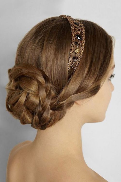 chignon tressé mariage