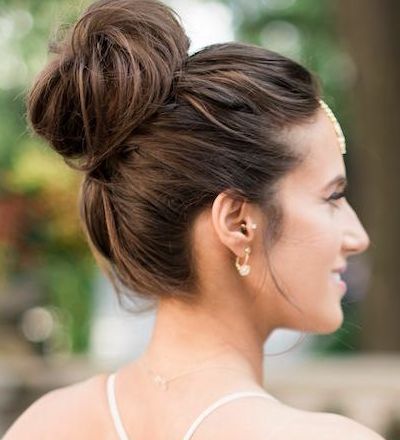 chignon haut mariage