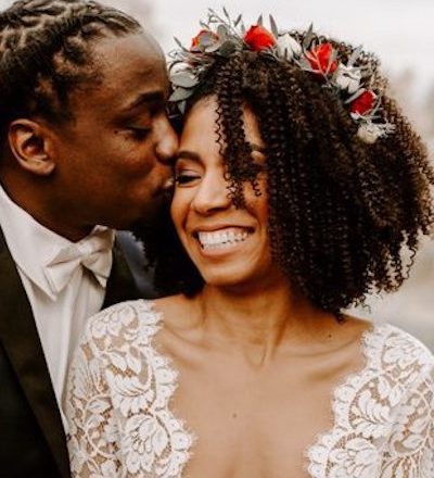 coiffure mariage cheveux crépus, coupe afro mariage