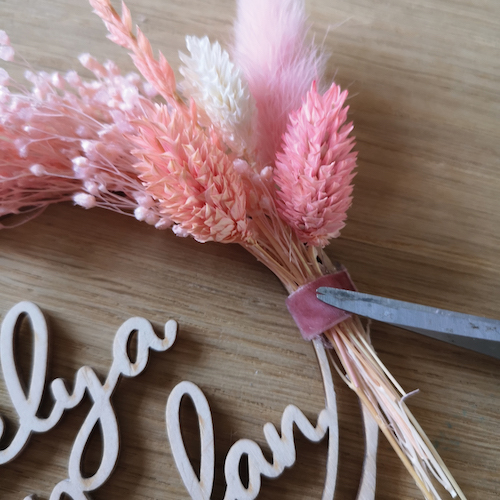 DIY mariage cake topper fleurs séchées