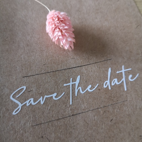 DIY save the date mariage fleurs séchées
