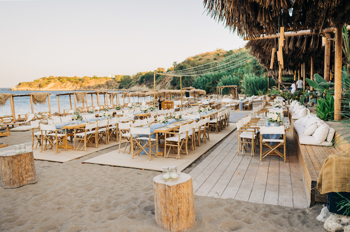 réception mariage plage