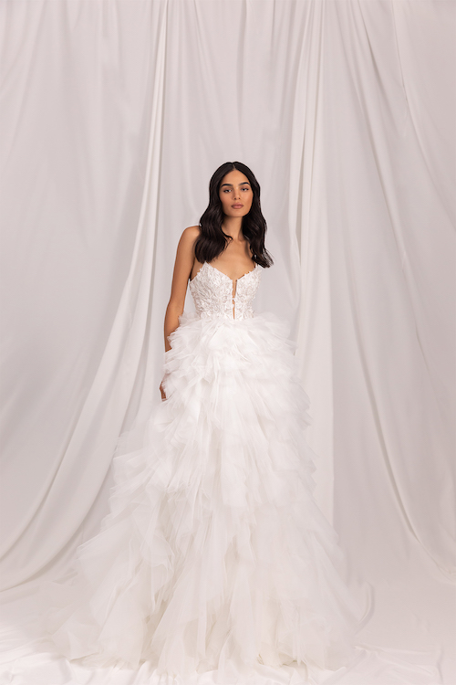 tendance mariage, mode mariage, robe de mariée à volants, tendance froufrous