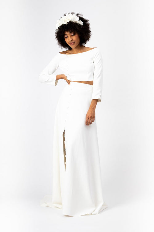 robe de mariée deux pièces