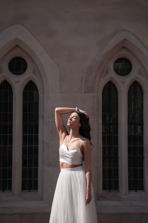 robe de mariée deux pièces