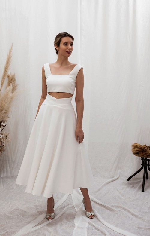 robe de mariée deux pièces