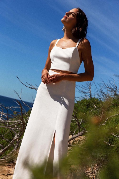 robe de mariée deux pièces