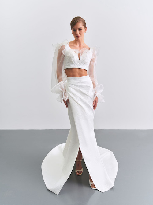 robe de mariée deux pièces