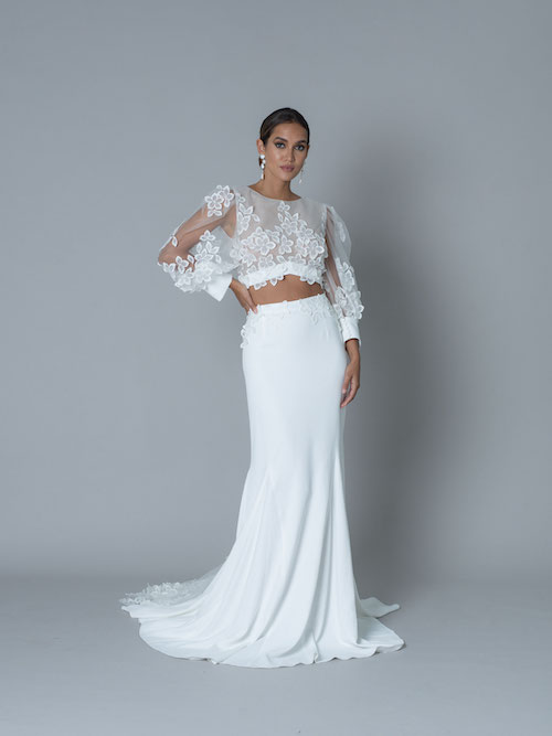 robe de mariée deux pièces