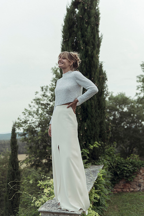 robe de mariée deux pièces